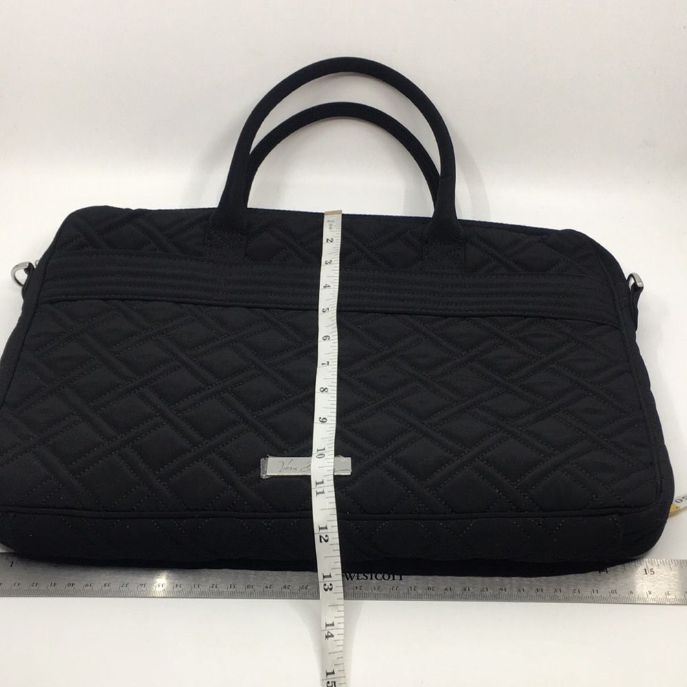 Vera Bradley Black Quilted Laptop Bag - Picture 11 of 15